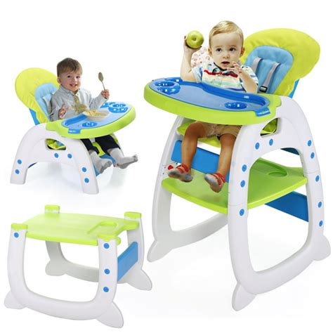 Tobbi Baby High Chair Table 3 In 1 Convertible Play Seat Booster