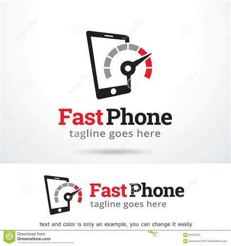 Fast Phone Logo Template Design Vector Stock Vector Illustration Of