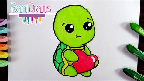 Cómo Dibujar Una Tortuga Kawaii How To Draw A Kawaii Turtle Youtube
