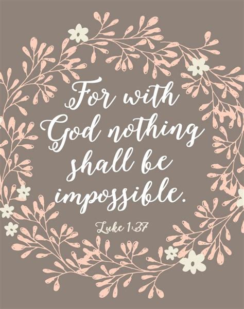 For With God Nothing Shall Be Impossible Luke 137 Seeds Of Faith