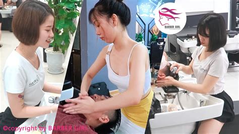 Top 5 Most Beautiful Girls In Vietnam Barber Shop With Professional Massage Shampooing