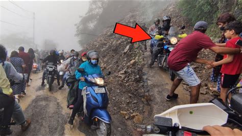 Massive Landslide In Mussoorie Caught On Camera Uttarakhand Youtube