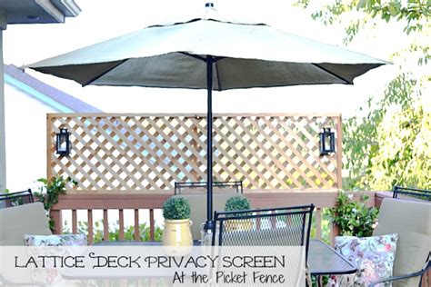 Install a living wall for privacy. Lattice turned Deck Privacy Screen - At The Picket Fence
