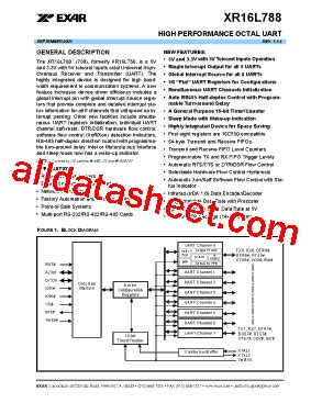 XR16L788IQ Datasheet PDF Exar Corporation