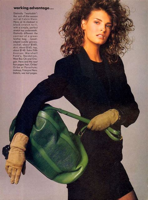 Linda Evangelista In Vogue Uk August 1987 By Steven Meisel Linda