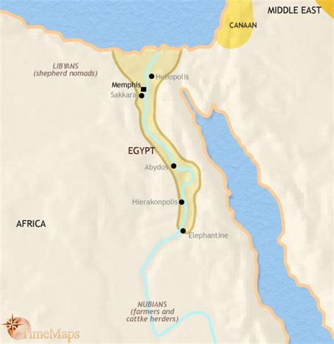 Map Of Ancient Egypt 2500 Bce Old Kingdom History Timemaps