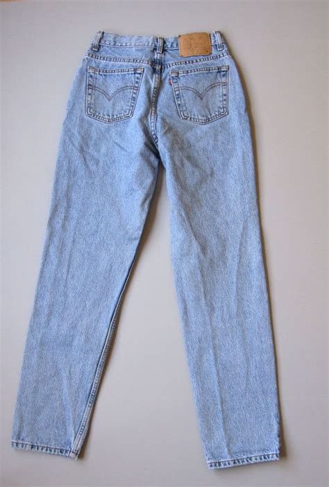 Vtg 512 Levi S High Waisted Tapered Slim Fit Mom Jeans Light Wash Blue Denim 25 Mom Jeans