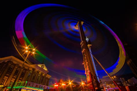 free images light night building motion ferris wheel carnival amusement park colourful