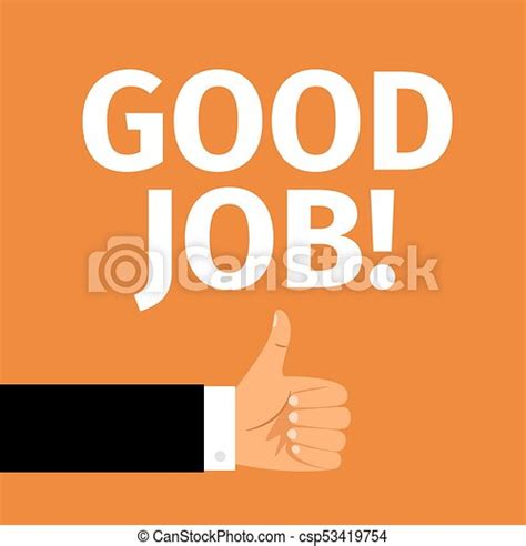 Good Job Motivation Poster With Hand Motivation Poster With Gestures