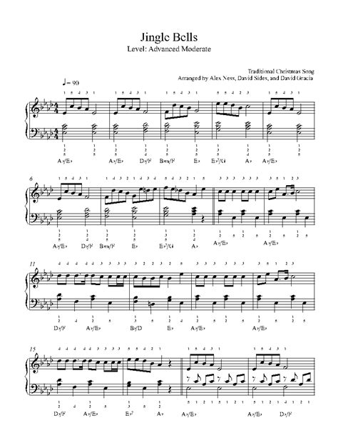 Jingle Bells By Traditional Piano Sheet Music Advanced Level