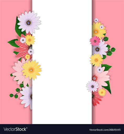 Abstract Flower Background Template Royalty Free Vector