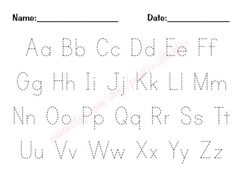 Cursive alphabet charts with tracing guidelines to print in a4 printable format. Alphabet Trace Worksheet PDF Printable