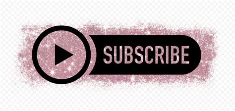 Hd Youtube Black And Rose Gold Glitter Subscribe Button Logo