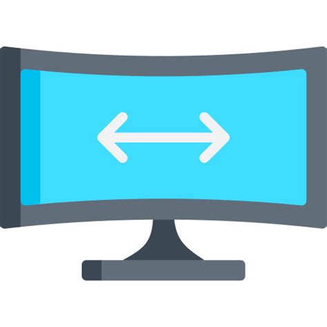 Curved Monitor Special Flat Icon
