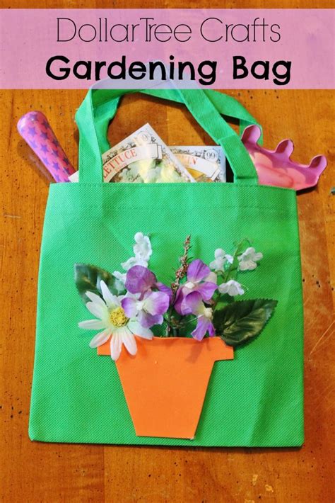 Diy Gardening Tote Bag Dollar Store Spring Craft For Kids