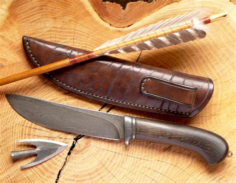 The Moorwood Forged Blade Hunting Skinner 6 Damascene Knife For