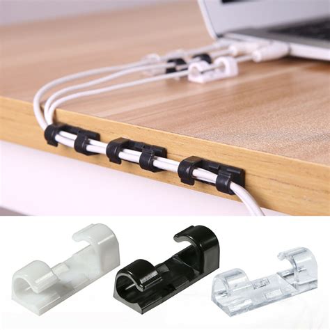 20pcs Cable Clips Self Adhesive Cord Management Wire Holder Organizer