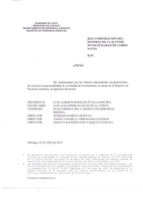 Documentacion Certificado De Vigencia Y Directorio