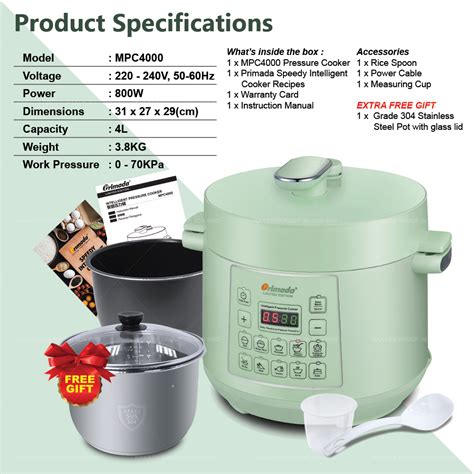 Primada cooking blender | go shop primada air fryer installation and way of using and cleaning. Primada Malaysia. Primada Limited Edition Pressure Cooker ...