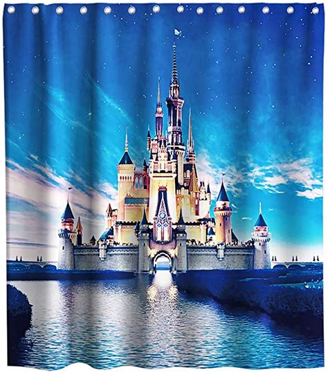 Disney Discovery Cinderella Castle Shower Curtain Decor