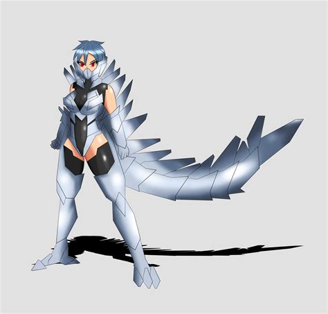 Mechagodzilla Anime Kaiju Girl Full Body Design by TSURUGIKNIGHT on