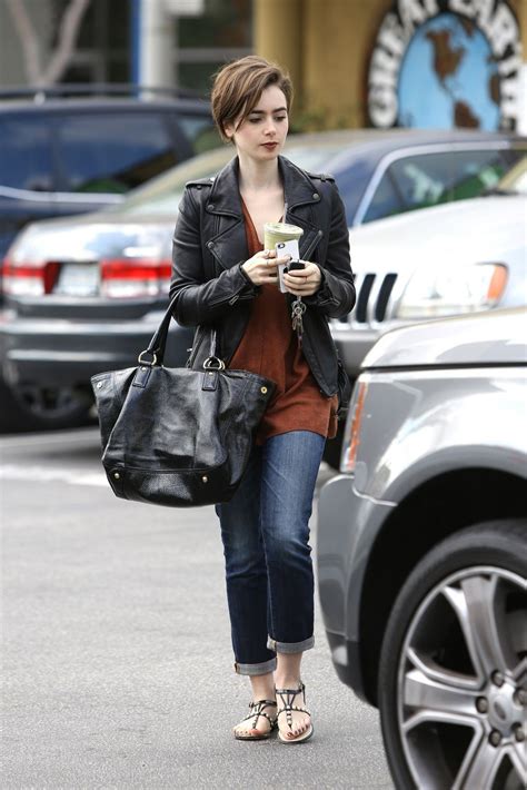 Lily Collins Casual Style Out In West Hollywood February 2015