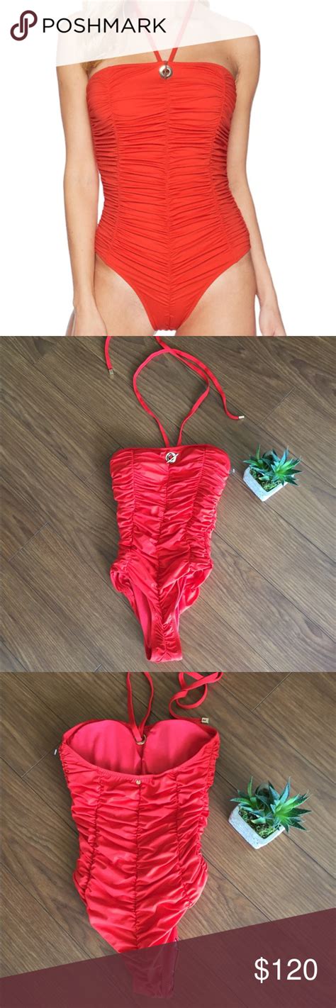New Derek Lam Ruched Bandeau Bathing Suit Never Worn Liner Still
