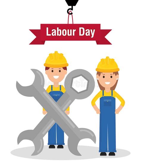 Set Of Builders Workers People Characters Isolated Flat Vector