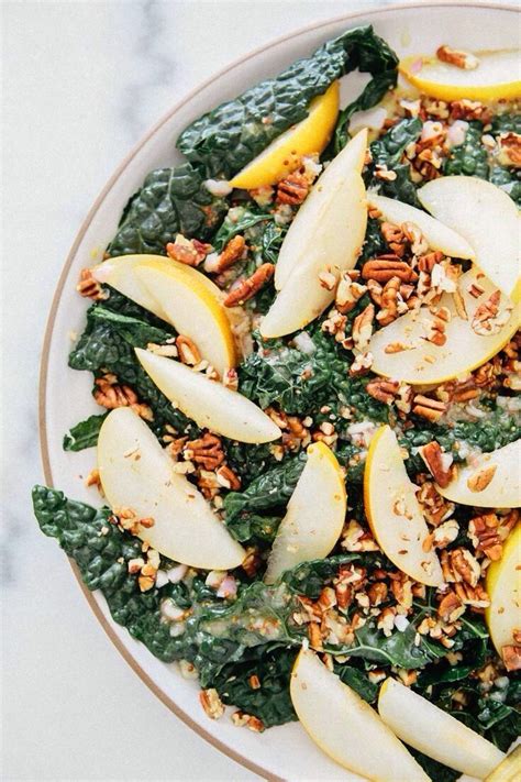 Kale Pears Salad Whole Food Recipes Food Healthy
