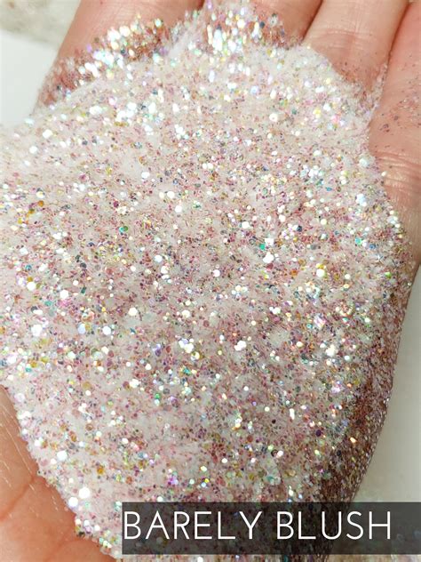 Barely Blush Pink Custom Mix Chunky Hex Poly Glitter Tumbler Making