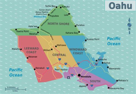 Map Of Oahu Hawaii Free Printable Maps
