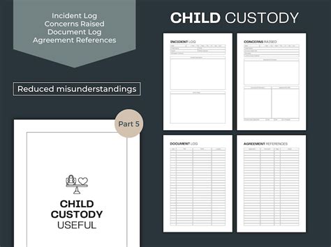 Printable Child Custody Binder Child Custody Planner Fillable Pdf Co