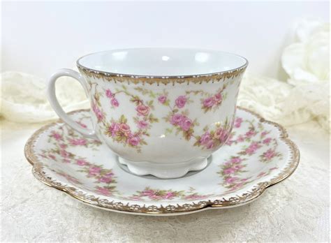 Antique Teacup And Saucer Mz Czechoslovakia Moritz Zdekaver Etsy Canada In 2022 Tea Cups