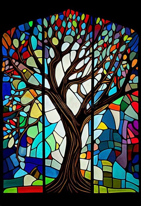 Tree Life Stained Glass Stock Illustrations 163 Tree Life Stained