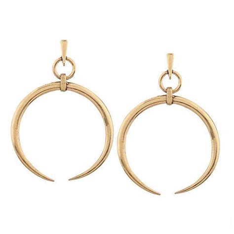 New Crescent Moon Earrings Vintage Silver Gold Dangle Earrings Metal