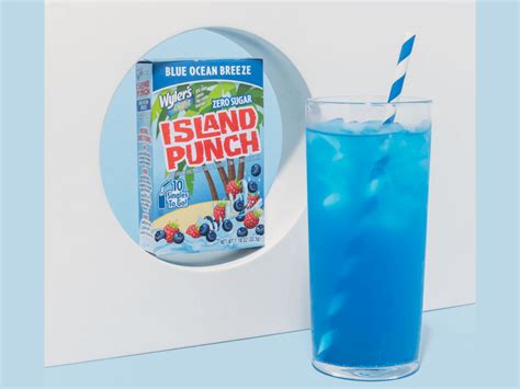 Island Punch Blue Ocean Breeze Zero Sugar Singles To Go Drink Mix 10ct