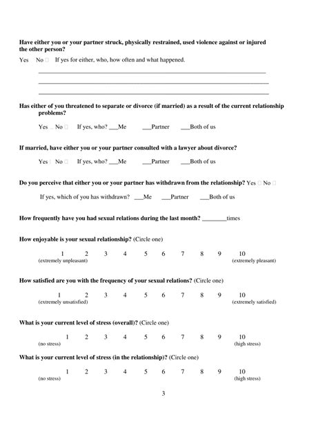 Couples Counseling Initial Intake Form Questions Download Fillable Pdf Templateroller