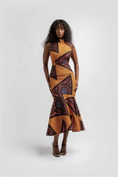 Zuri African Print Midi Dress Latest African Fashion Dresses African