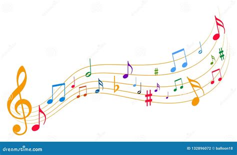 Music Notes Stock Vector Illustration Of Music Decorative 132896072