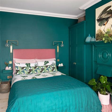Every colour you can imagine and have tucked away in your shed, paint away! Teal bedroom ideas - drift off in a snug yet stylish sanctuary