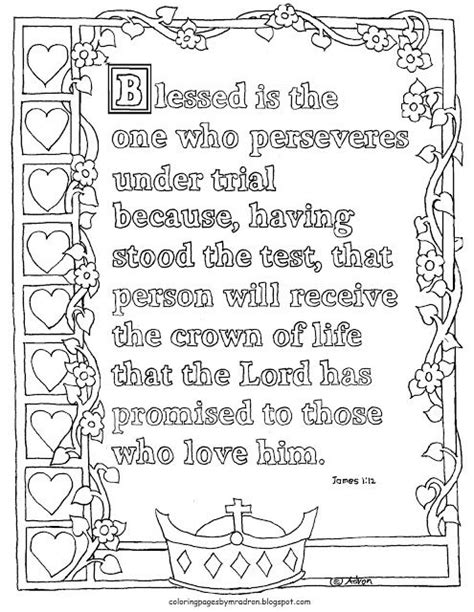 Coloring Pages For Kids By Mr Adron James 112 Crown Of Life Print