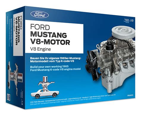 Buy Ford 1965 Mustang V8 Engine Model Kit Working Model Motor With