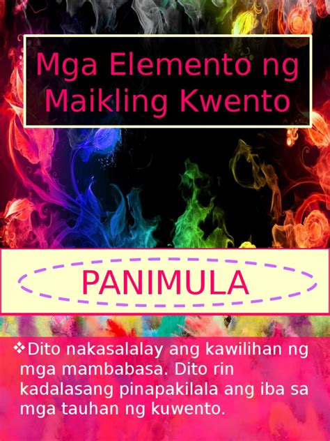 Mga Elemento Ng Maikling Kwento