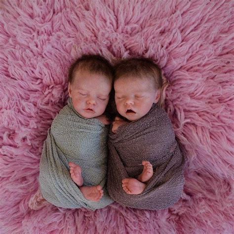 17 Real Lifelike Twins Sister Aidan And Nadia Reborn Baby Doll Girl