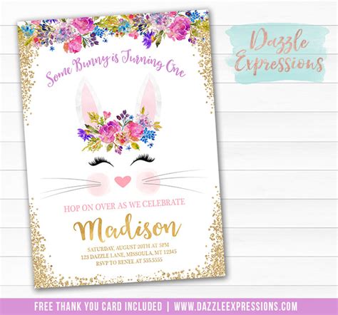 When you send out a beautifully designed and printable invitation, everyone wants to say. Printable Some Bunny Rabbit Birthday Invitation - Spring ...