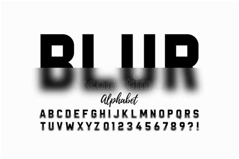 Blurry Style Font Stock Vector Illustration Of Alphabet 211677333