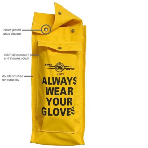 class 2 yellow vinyl rubber glove bag c w pocket utility supplies high voltage lineman supplier