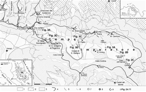 Carta Geologica Schematica Di Campo Imperatore E Delle Aree
