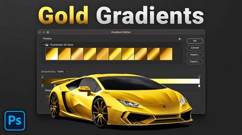Gold Gradients For Photoshop Thumbnails 101