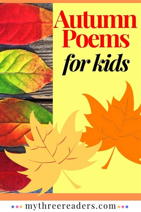 9 Autumn And Fall Poems For Kids In Preschool Kindergarten And Up In 2023